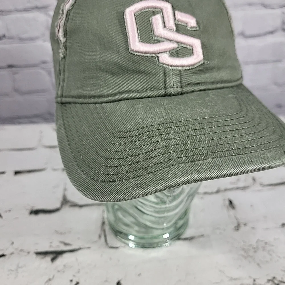 Oregon State Beavers Hat Womens O/S Gray Pink Distressed Strapback New Era‎ Cap